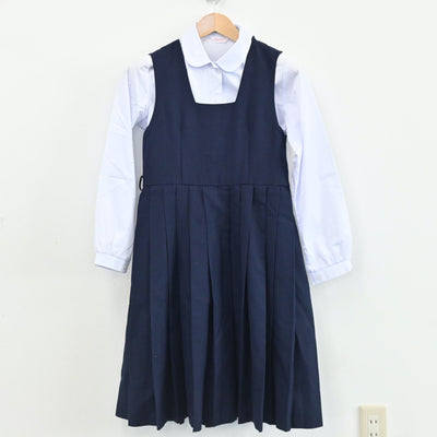 【中古】福岡県 香椎第一中学校 女子制服 4点（セーラー服・シャツ・ジャンパースカート）sf005520