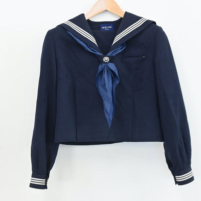 【中古】東京都 東京都江戸川区立瑞江第二中学校 女子制服 3点（セーラー服・ジャンパースカート）sf005543