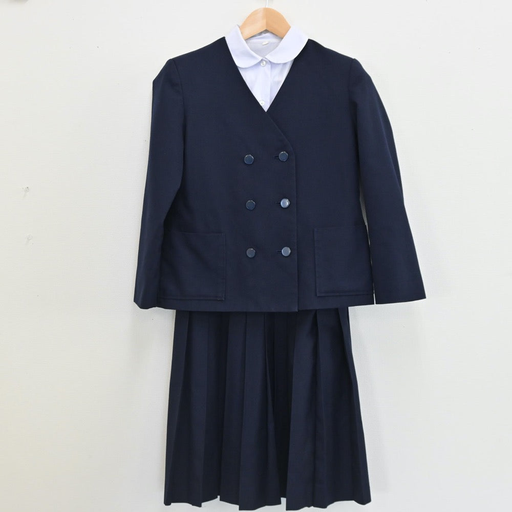 【中古】埼玉県 草加市立草加中学校 女子制服 4点（ブレザー・ベスト・シャツ・スカート）sf005546