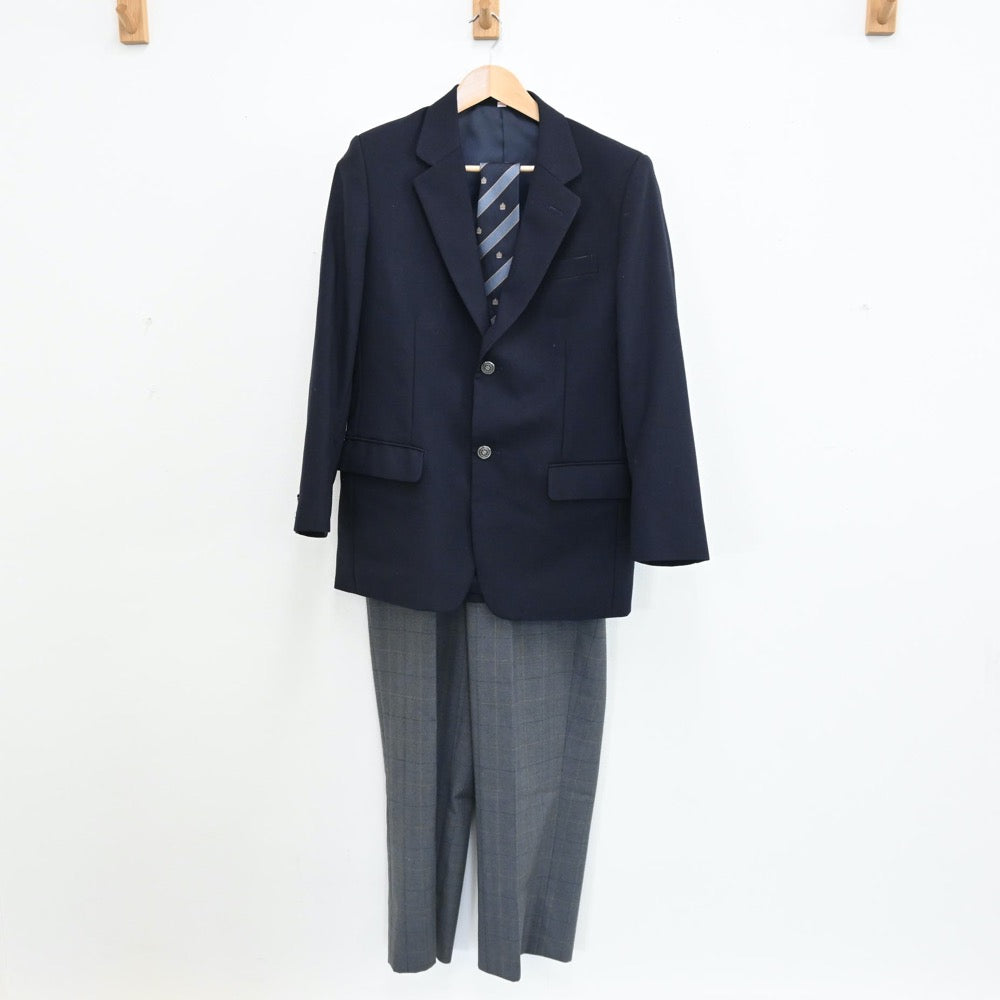 【中古】埼玉県 埼玉県吹上秋桜高等学校 男子制服 3点（ブレザー・ズボン）sf005549