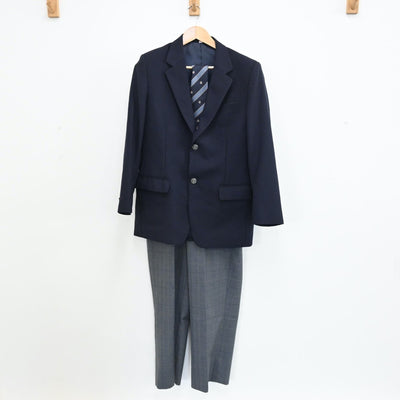 【中古】埼玉県 埼玉県吹上秋桜高等学校 男子制服 3点（ブレザー・ズボン）sf005549