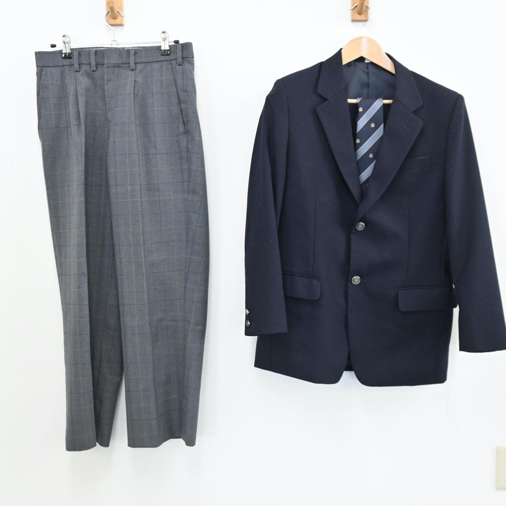 【中古】埼玉県 埼玉県吹上秋桜高等学校 男子制服 3点（ブレザー・ズボン）sf005549