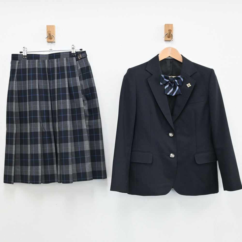 【中古】埼玉県 八潮市立潮止中学校 女子制服 5点（ブレザー・スカート）sf005555