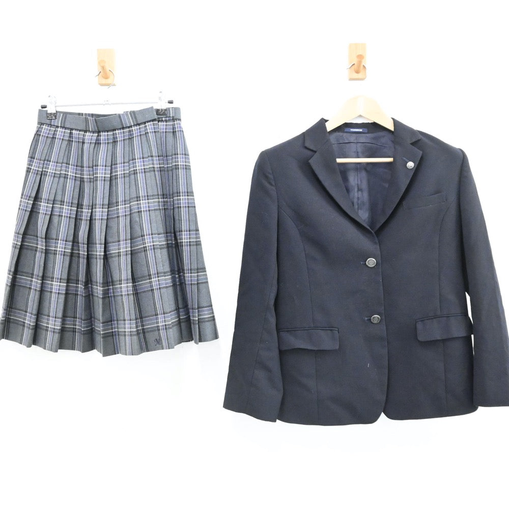 【中古】東京都 都立向丘高校 女子制服 8点（ブレザー・スカート）sf005581