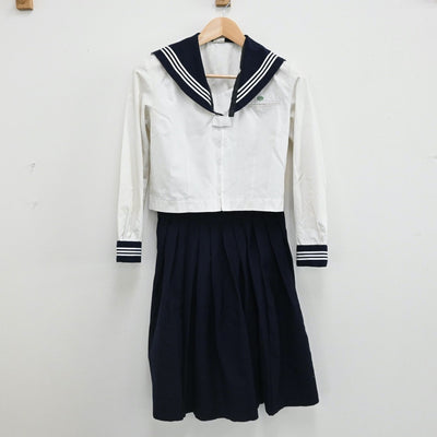 【中古】埼玉県 川越西高校 女子制服 3点（セーラー服・スカート・スカート）sf005582