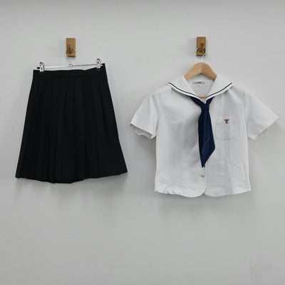 【中古】東京都 東海大学菅生高等学校 女子制服 4点（セーラー服・ニット・スカート）sf005600