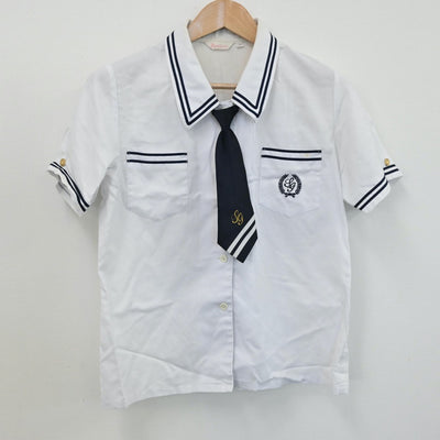 【中古】東京都 目黒星美学園中学校 女子制服 3点（シャツ・スカート）sf005618