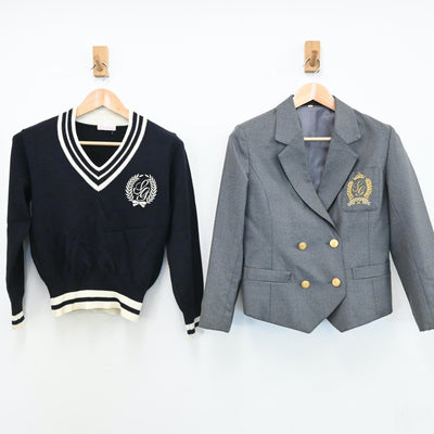 【中古】東京都 目黒星美学園高等学校 女子制服 4点（ブレザー・シャツ・ニット・スカート）sf005620