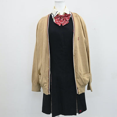 【中古】佐賀県 佐賀龍谷学園高等学校 女子制服 5点（ブレザー・シャツ・ニット・ジャンパースカート）sf005631