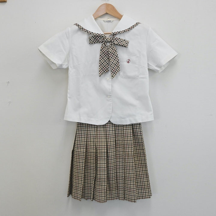 【中古】佐賀県 佐賀龍谷学園高等学校 女子制服 5点（シャツ・スカート）sf005632