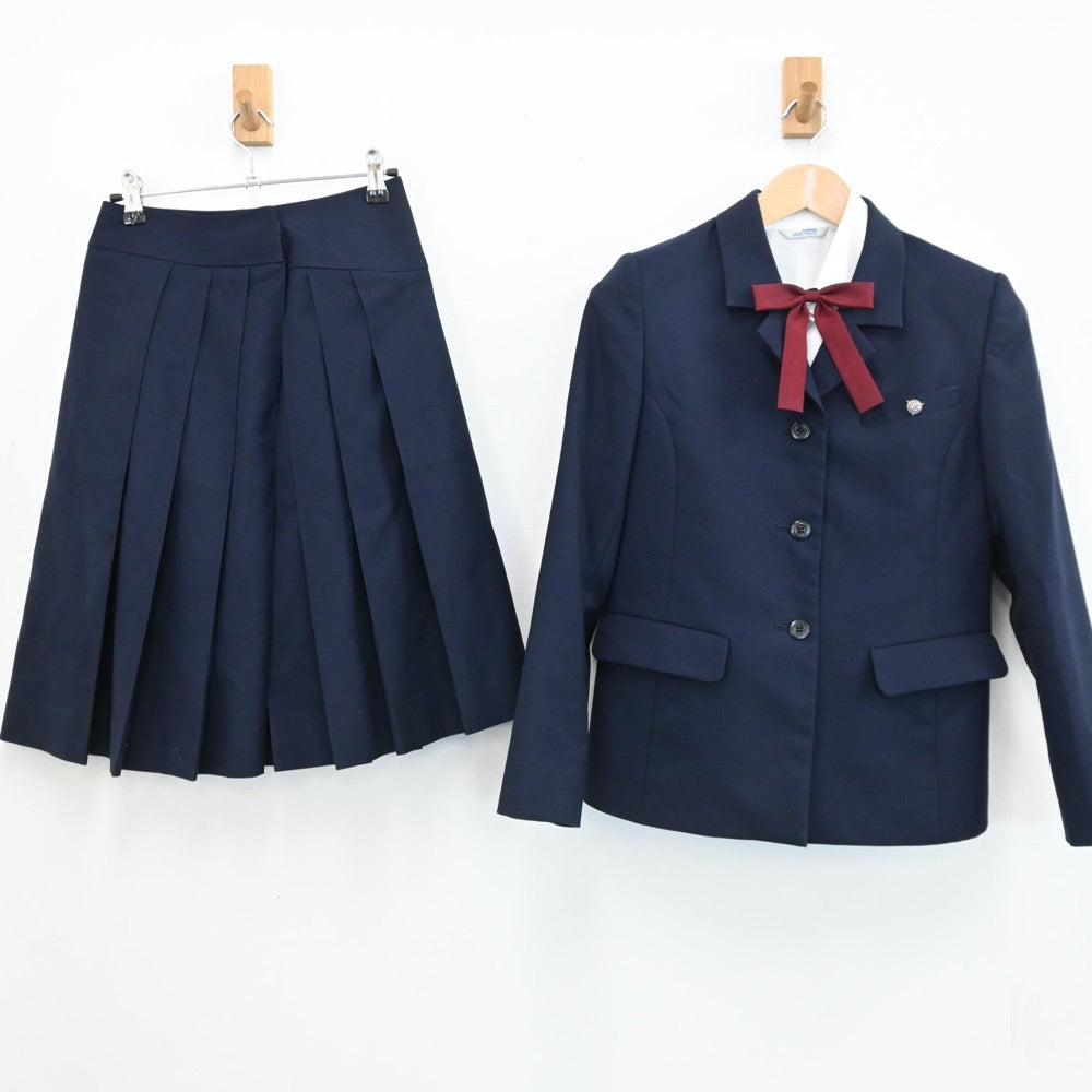 【中古】新潟県 見附高等学校 女子制服 6点（ブレザー・シャツ・スカート）sf005640