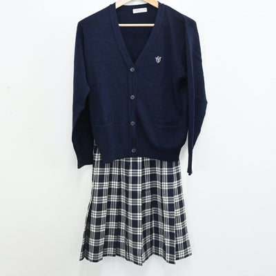 【中古】宮城県 聖和学園高等学校 女子制服 6点（ブレザー・セーラー服・ニット・ベスト・スカート）sf005659