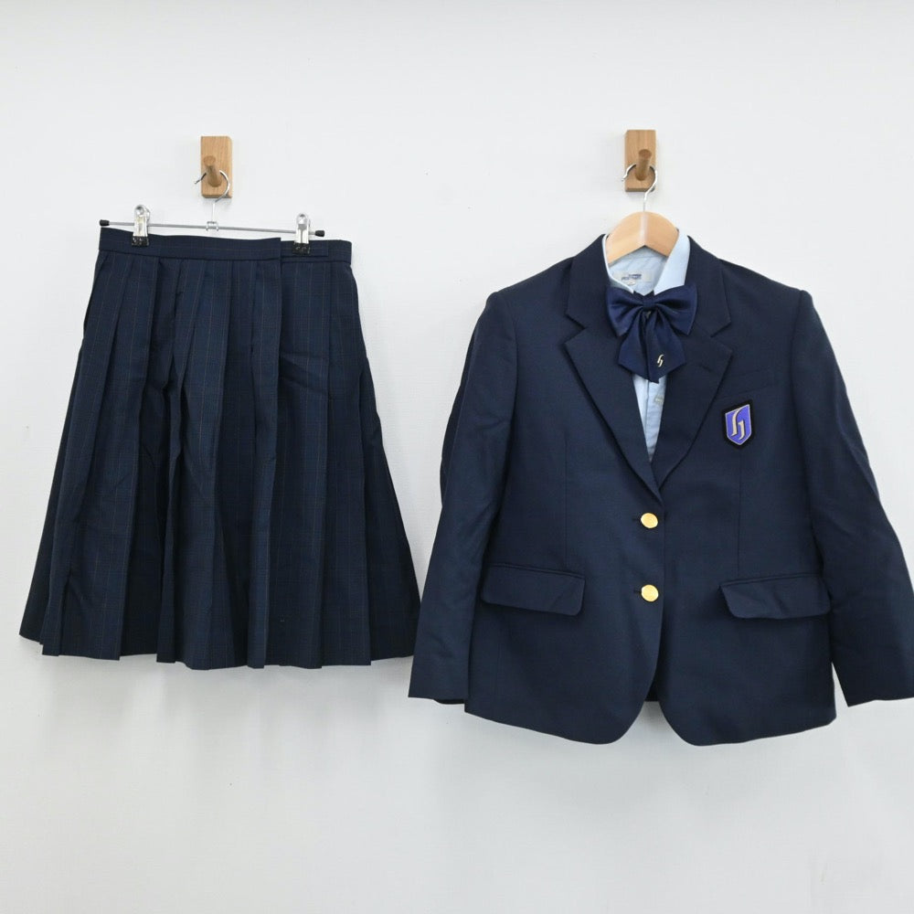 【中古】広島県 広島国際学院高等学校 女子制服 5点（ブレザー・シャツ・セーラー服・スカート）sf005669