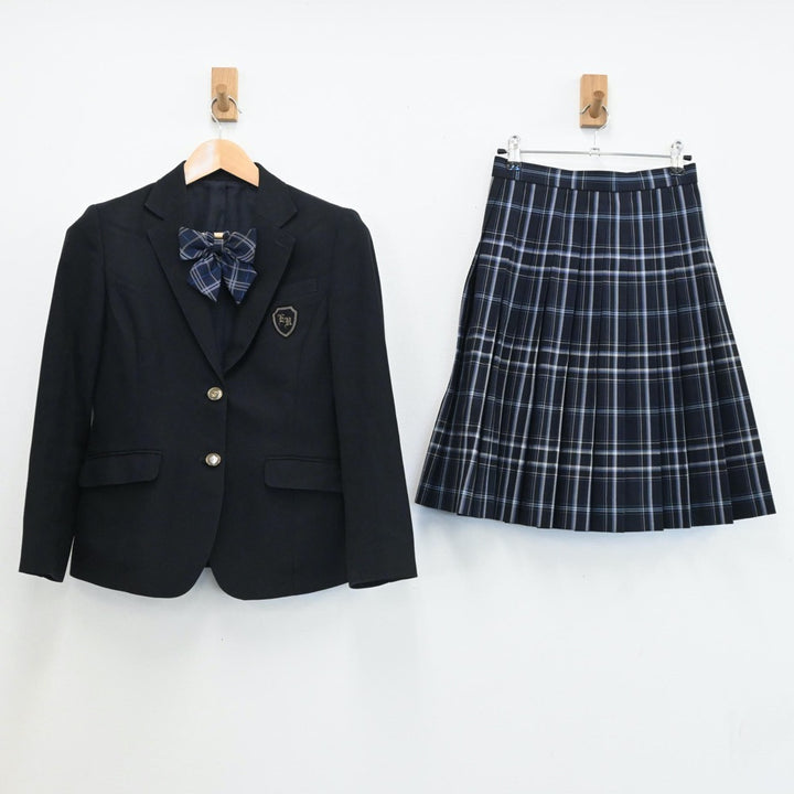 【中古】埼玉県 叡明高等学校 女子制服 4点（ブレザー・ニット・スカート）sf005689