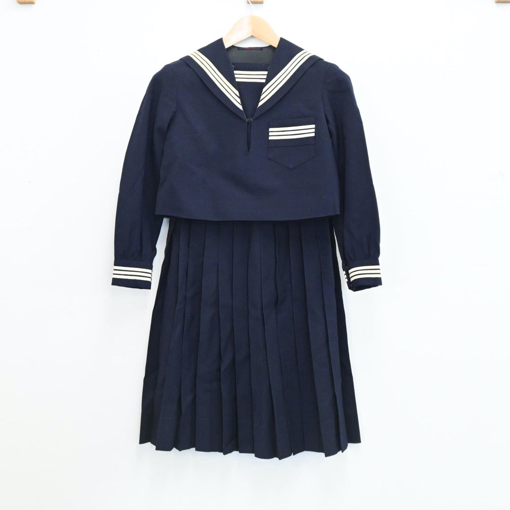 【中古】兵庫県 甲南女子中学校・高等学校 女子制服 2点（セーラー服・スカート）sf005690