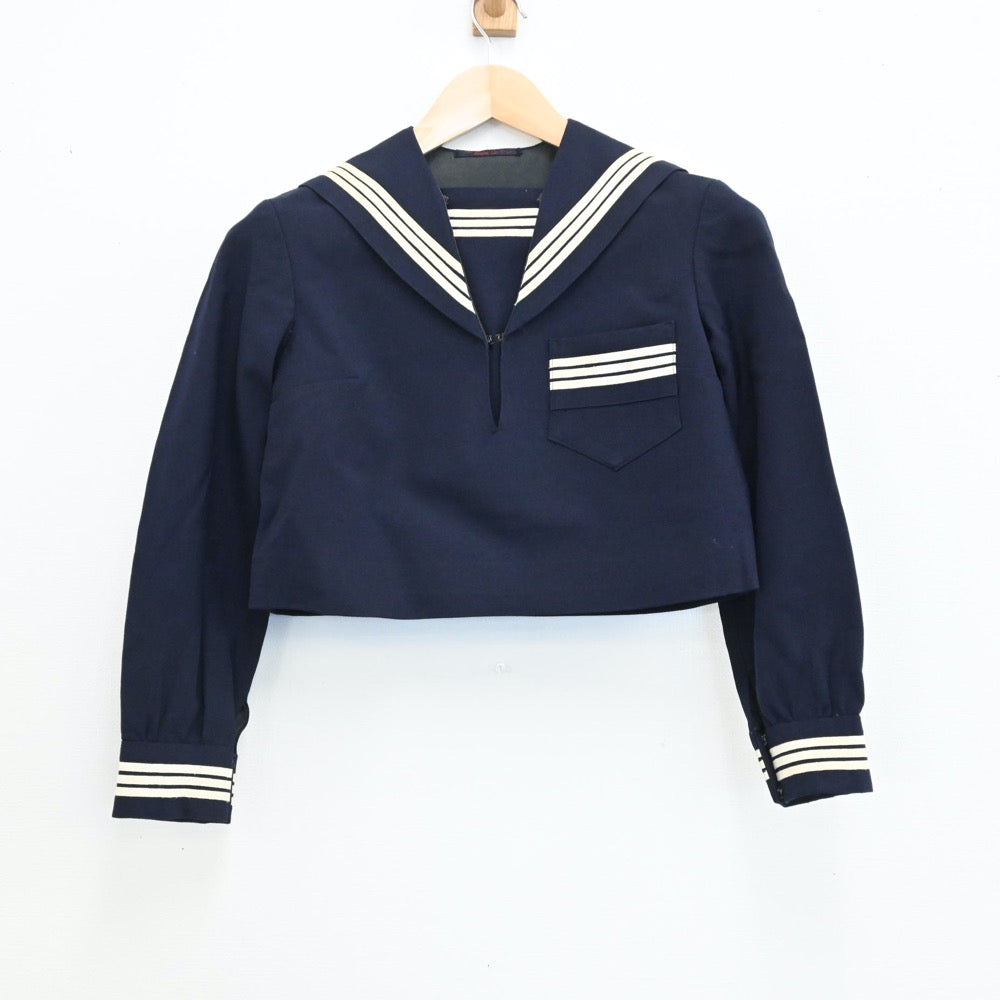 【中古】兵庫県 甲南女子中学校・高等学校 女子制服 2点（セーラー服・スカート）sf005690