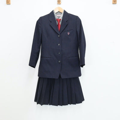 【中古】愛知県 藤ノ花女子高等学校 女子制服 6点（ブレザー・ベスト・ニット・シャツ・スカート）sf005704