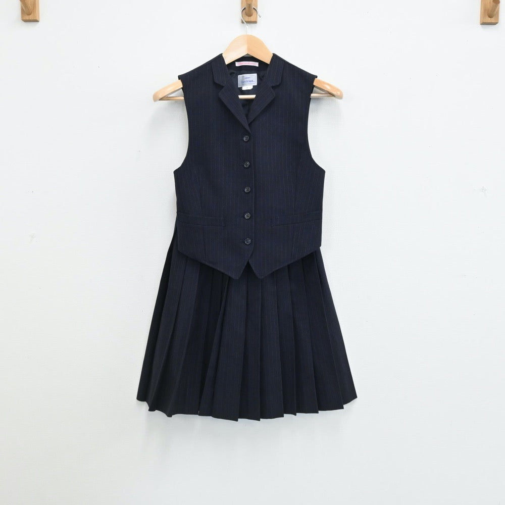 【中古】愛知県 藤ノ花女子高等学校 女子制服 6点（ブレザー・ベスト・ニット・シャツ・スカート）sf005704