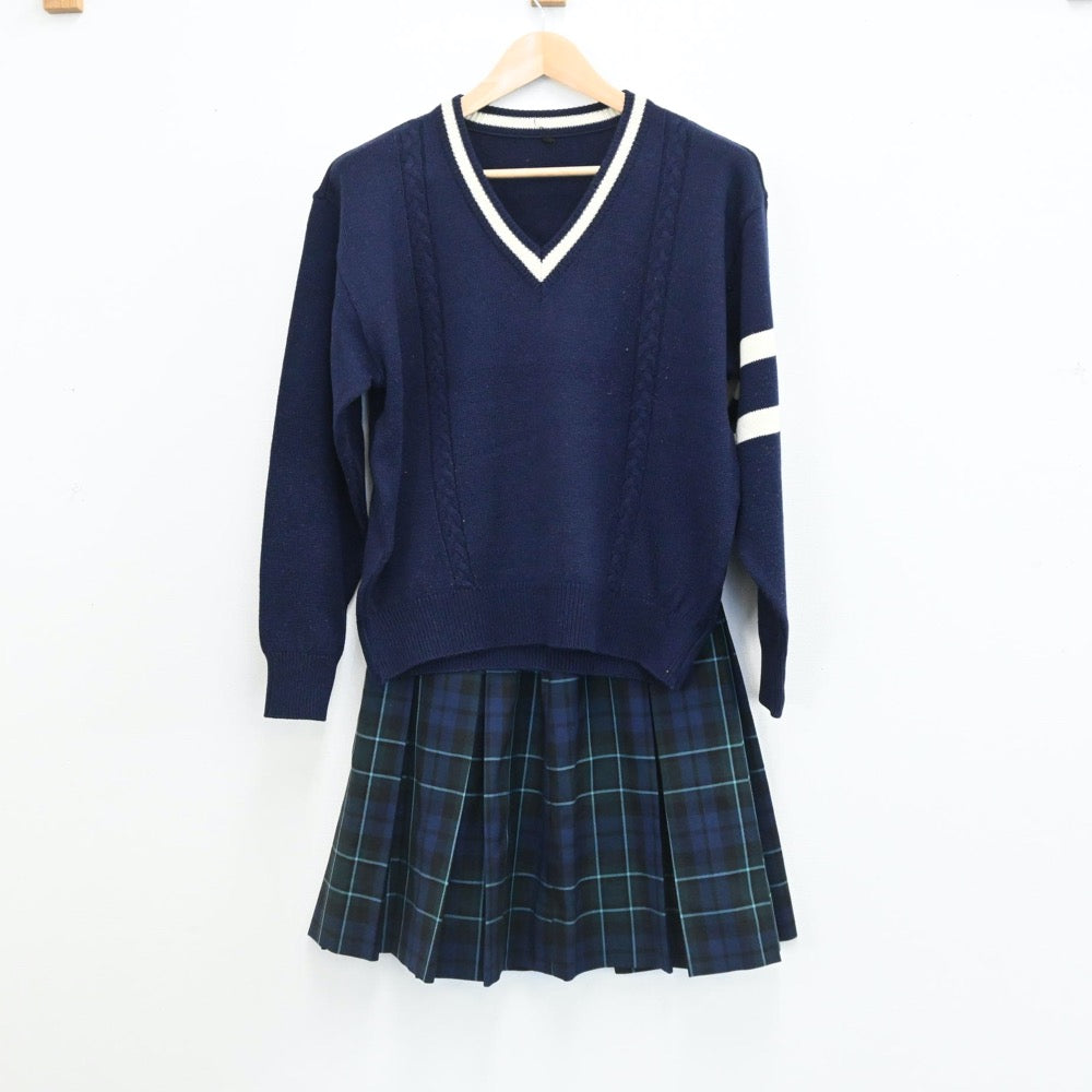 【中古】埼玉県 山村国際高等学校 女子制服 7点（ブレザー・ベスト・ニット・シャツ・スカート）sf005706