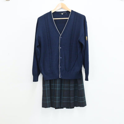 【中古】埼玉県 山村国際高等学校 女子制服 3点（ベスト・ニット・スカート）sf005707