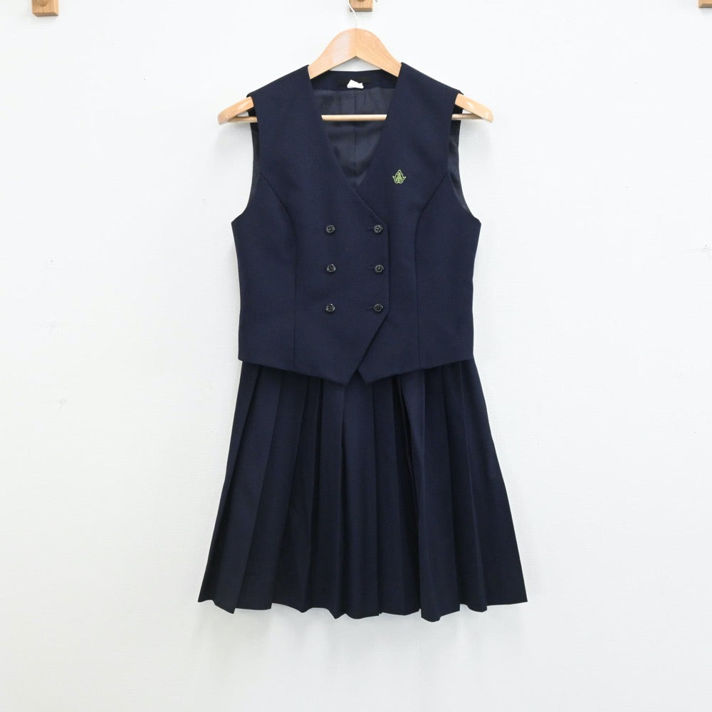 【中古】佐賀県 佐賀北高等学校 女子制服 5点（ブレザー・シャツ・ベスト・スカート）sf005724