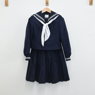 【中古】愛知県 東郷中学校 女子制服 3点（セーラー服・スカート）sf005731