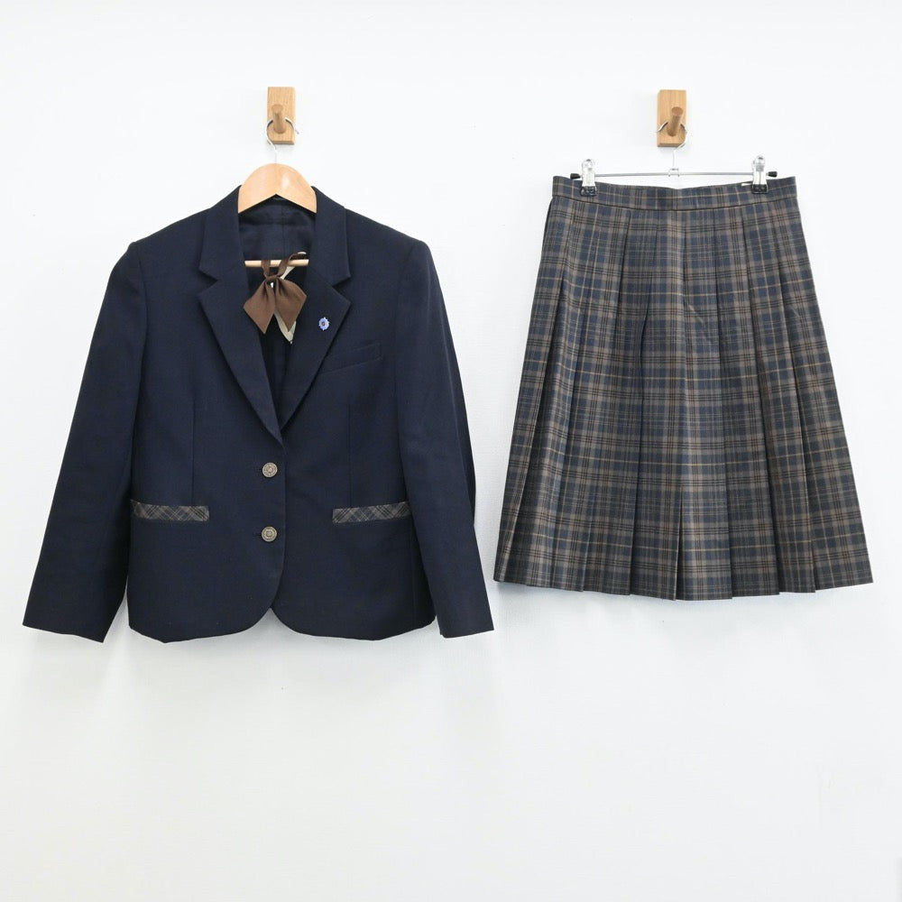 【中古】茨城県 東海高等学校 女子制服 4点（ブレザー・ベスト・スカート）sf005748