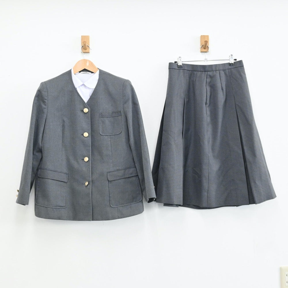 【中古】山形県 第一中学校 女子制服 7点（ブレザー・シャツ・スカート）sf005760