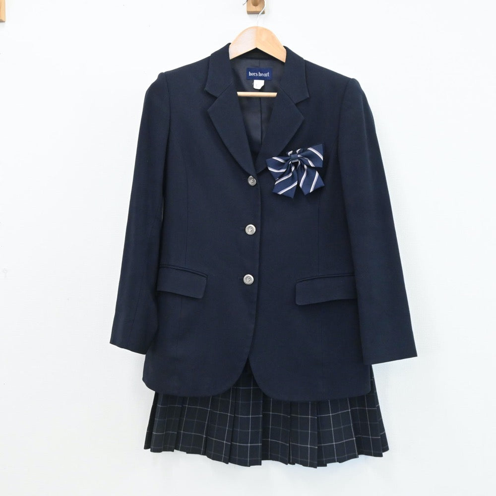 【中古】千葉県 相模原青陵高校 女子制服 4点（ブレザー・スカート）sf005795