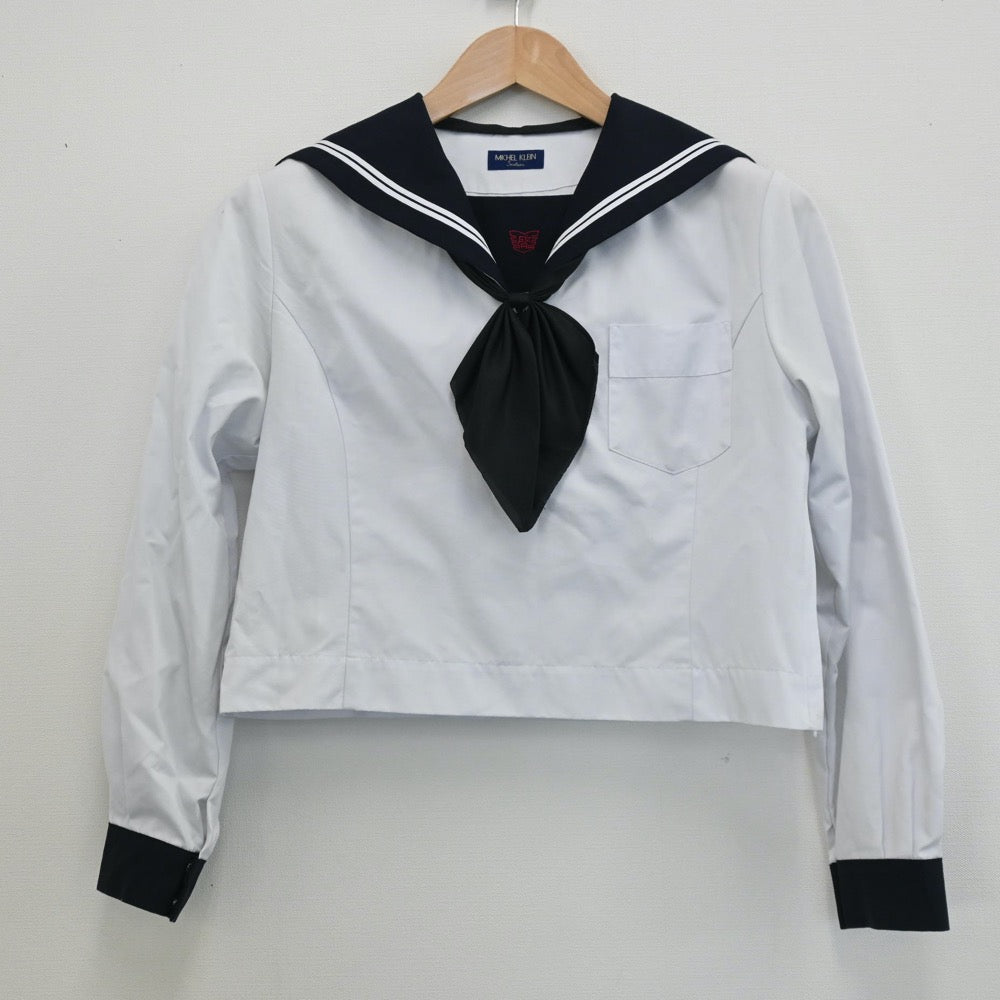 【中古】北海道 苫小牧私立啓明中学校 女子制服 2点（セーラー服・スカート）sf005797