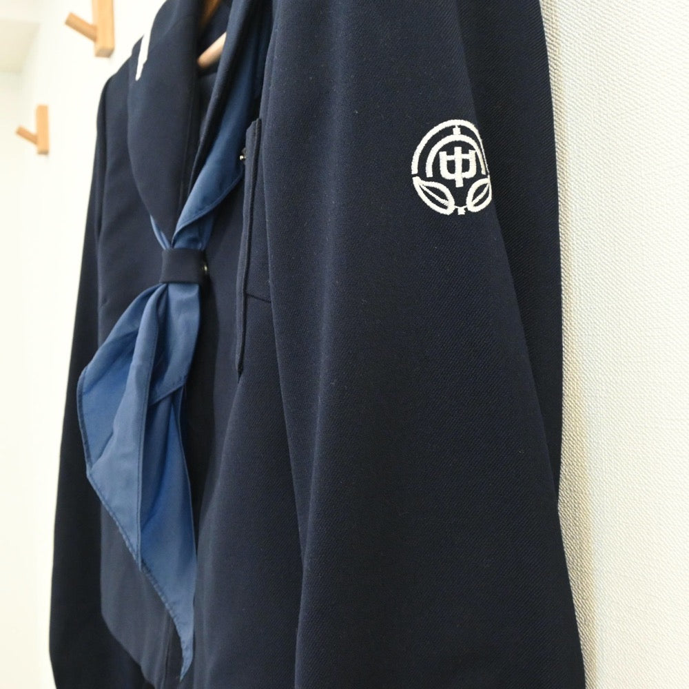 【中古】山梨県 山梨県甲斐市立双葉中学校 女子制服 3点（セーラー服・スカート）sf005798