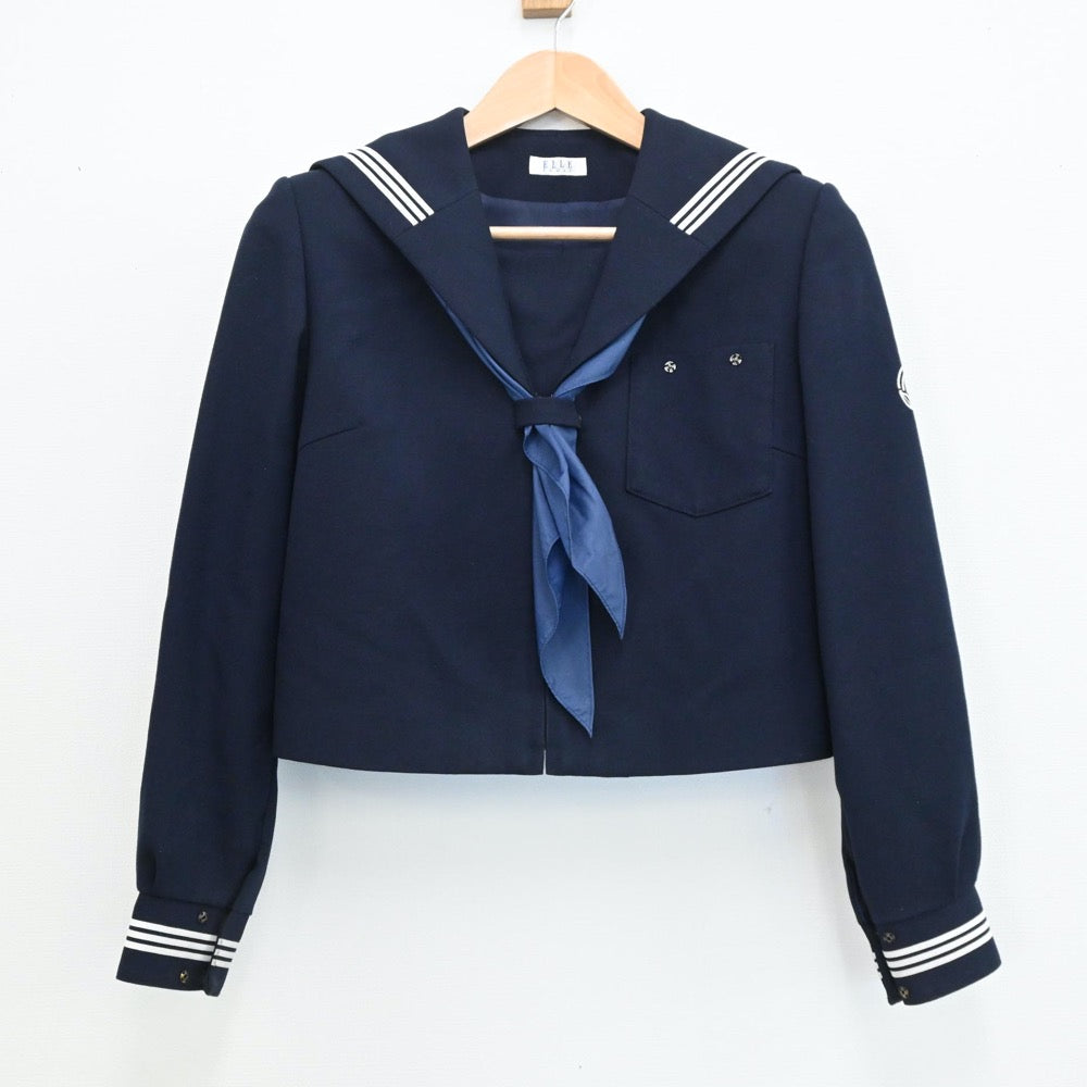 【中古】山梨県 山梨県甲斐市立双葉中学校 女子制服 3点（セーラー服・スカート）sf005798