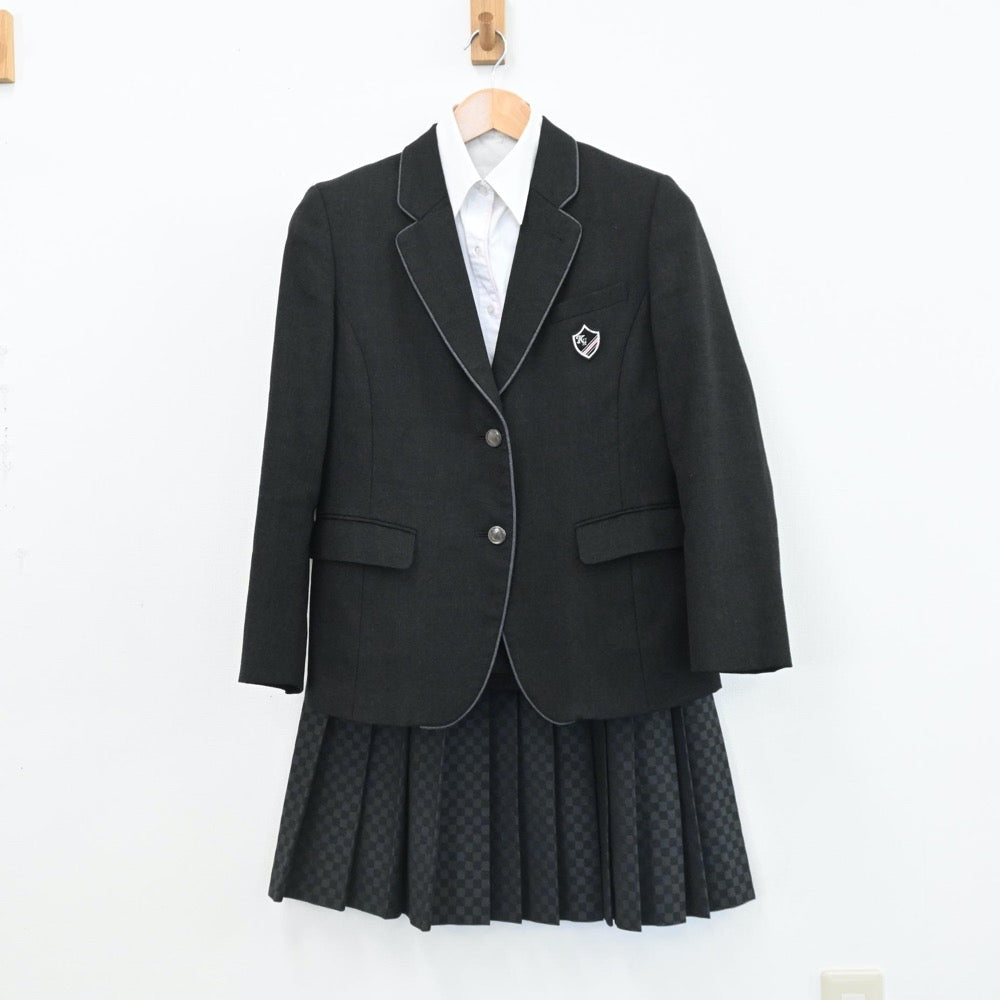 【中古】東京都 共立女子第二中学校高等学校 女子制服 4点（ブレザー・シャツ・ニット・スカート）sf005801