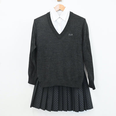 【中古】東京都 共立女子第二中学校高等学校 女子制服 4点（ブレザー・シャツ・ニット・スカート）sf005801