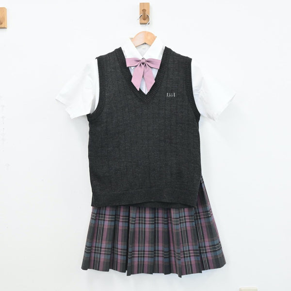 中古制服】東京都 共立女子第二中学校高等学校 女子制服 4点（シャツ・ニットベスト・スカート）sf005802【リサイクル学生服】 | 中古制服 通販パレイド