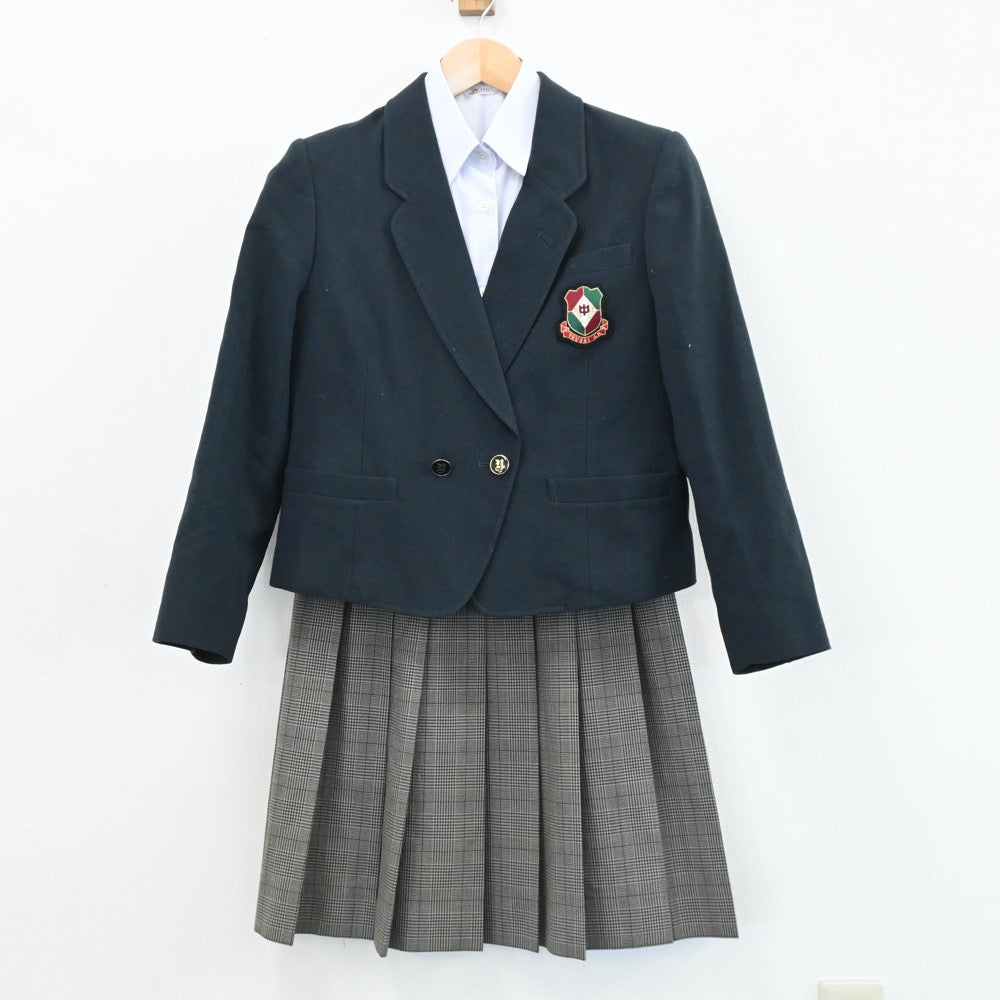 【中古】栃木県 宇都宮陽西中学校 女子制服 4点（ブレザー・シャツ・ベスト・スカート）sf005820