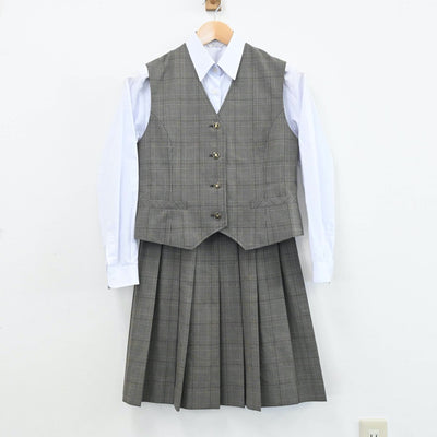 【中古】栃木県 宇都宮陽西中学校 女子制服 4点（ブレザー・シャツ・ベスト・スカート）sf005820