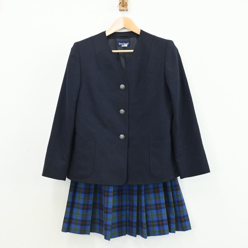 【中古】神奈川県 捜真女学校中学部 女子制服 5点（ブレザー・ニット・スカート・スカート）sf005824