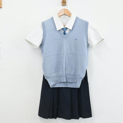 【中古】東京都 共立女子中学高等学校 女子制服 6点（シャツ・ニット・スカート）sf005829