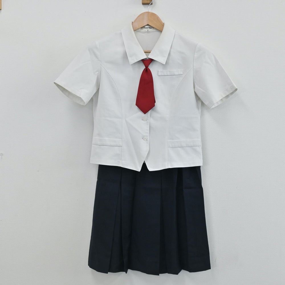 【中古】東京都 共立女子中学高等学校 女子制服 6点（シャツ・ニット・スカート）sf005829