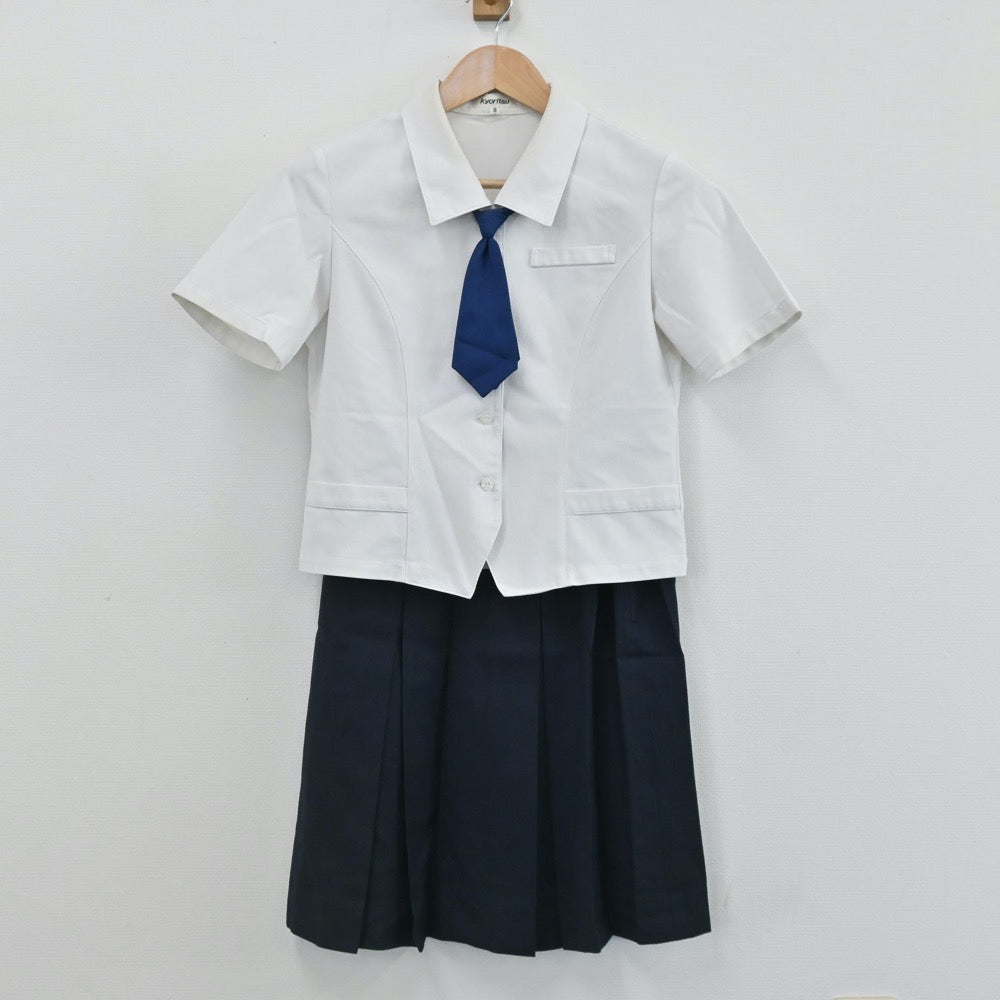 【中古】東京都 共立女子中学高等学校 女子制服 6点（シャツ・ニット・スカート）sf005829