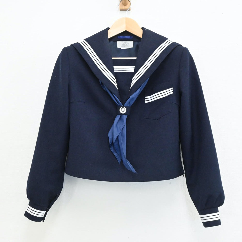 【中古】兵庫県 姫路市立東中学校 女子制服 3点（セーラー服・スカート）sf005834