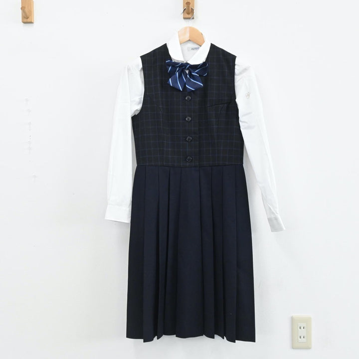 【中古制服】福岡県 福岡市立席田中学校 女子制服 5点（ブレザー・シャツ・ニット・ジャンパースカート）sf005846【リサイクル学生服】 |  中古制服通販パレイド