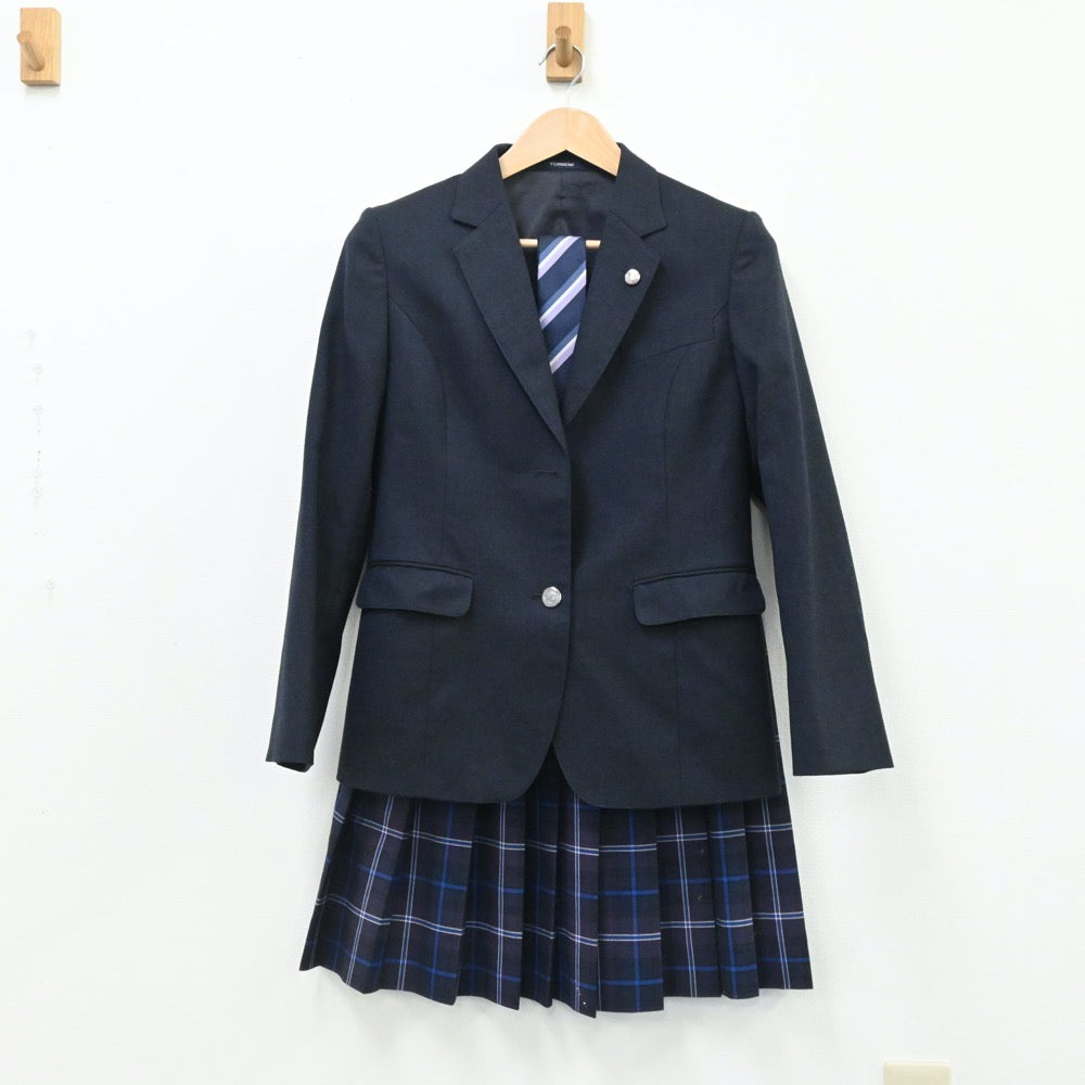 【中古】東京都 東京立正高等学校 女子制服 4点（ブレザー・ニット・スカート）sf005851