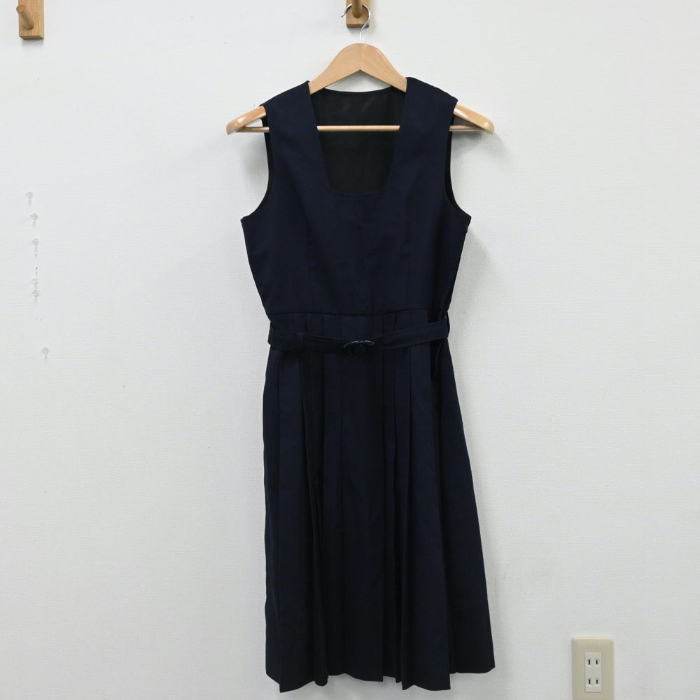 【中古】東京都 帝京大学中学校 女子制服 3点（セーラー服・ジャンパースカート）sf005886