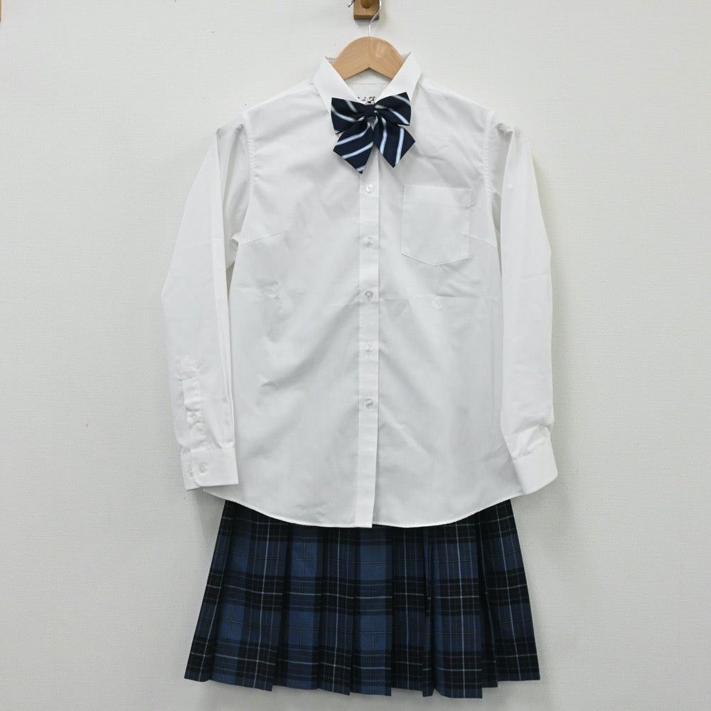 【中古】岩手県 萩荘中学校 女子制服 5点（ブレザー・シャツ・スカート）sf005909