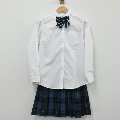 【中古】岩手県 萩荘中学校 女子制服 5点（ブレザー・シャツ・スカート）sf005909