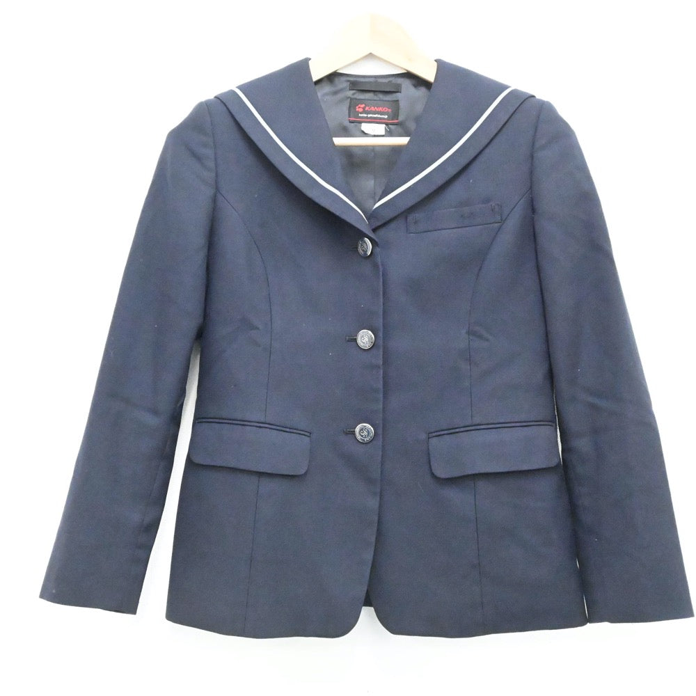 【中古】岩手県 萩荘中学校 女子制服 5点（ブレザー・シャツ・スカート）sf005909