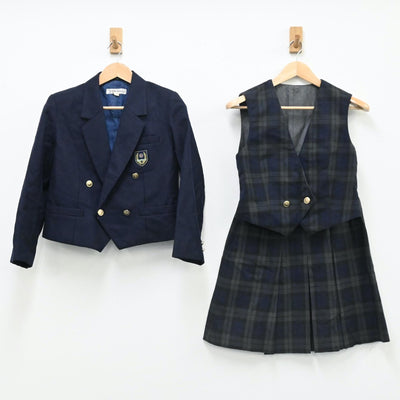 【中古】東京都 淑徳高等学校 女子制服 3点（ブレザー・ベスト・スカート）sf005916