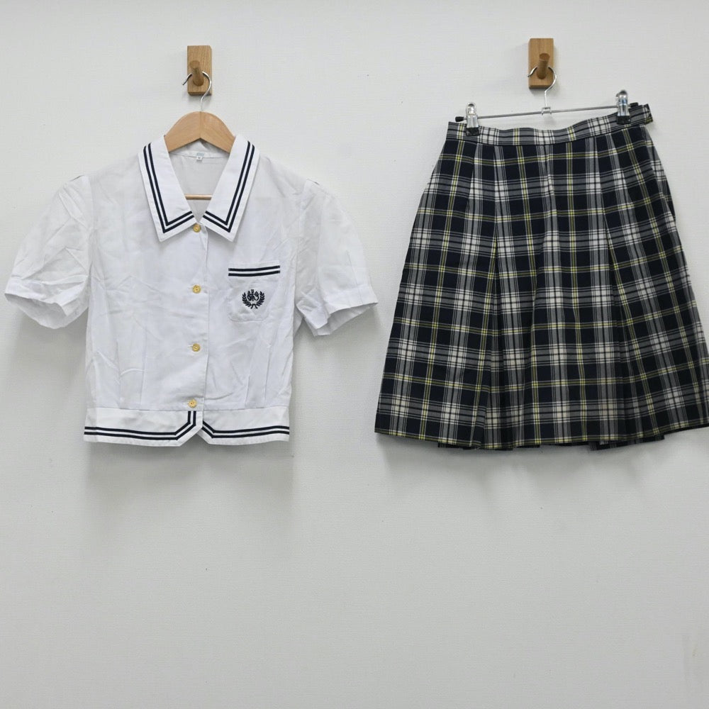 【中古】東京都 淑徳高等学校 女子制服 2点（シャツ・スカート）sf005918